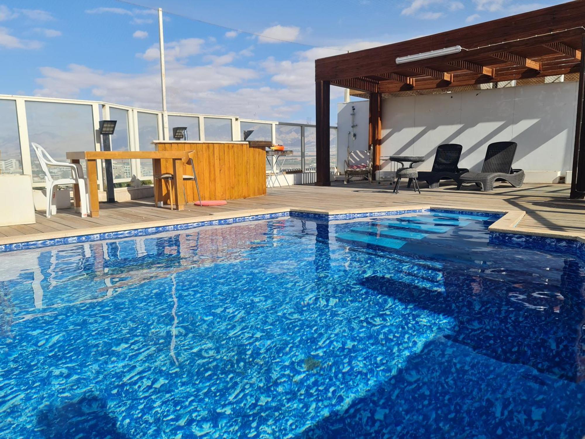 Exclusive Amdar -Residence Luxury Penthause With Privat Roof Pool Near The Sea -Best Sea View Eilat Ngoại thất bức ảnh
